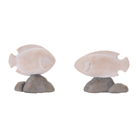 Fish-on-rock-décor-(set-of-4)-Decorative-Objects