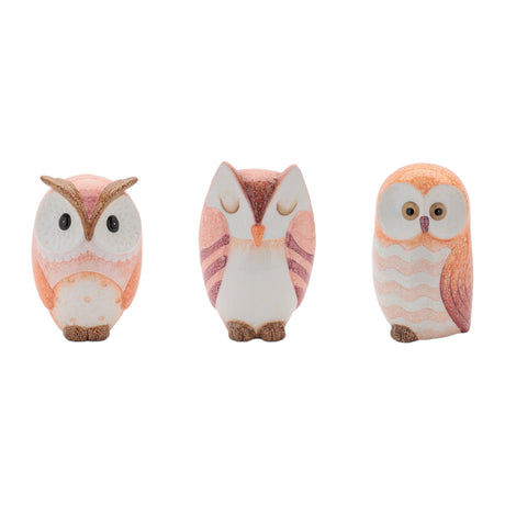 Terra-cotta-owl-décor-(set-of-3)-Decorative-Objects