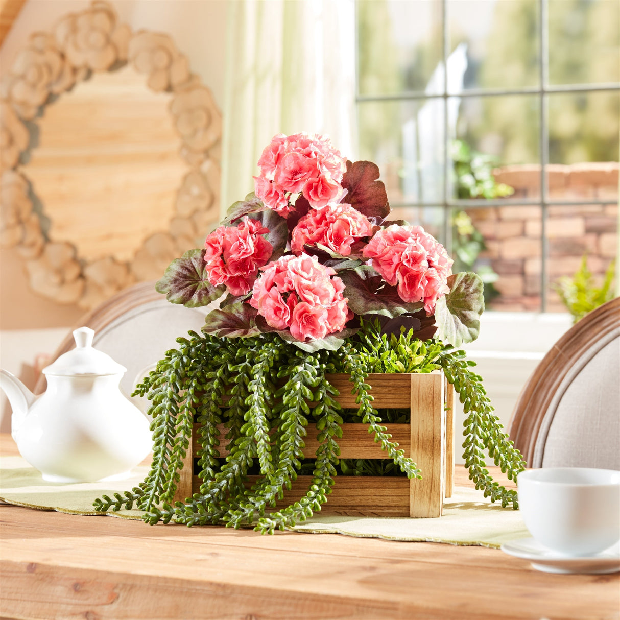 Geranium Floral Bush (Set of 2)