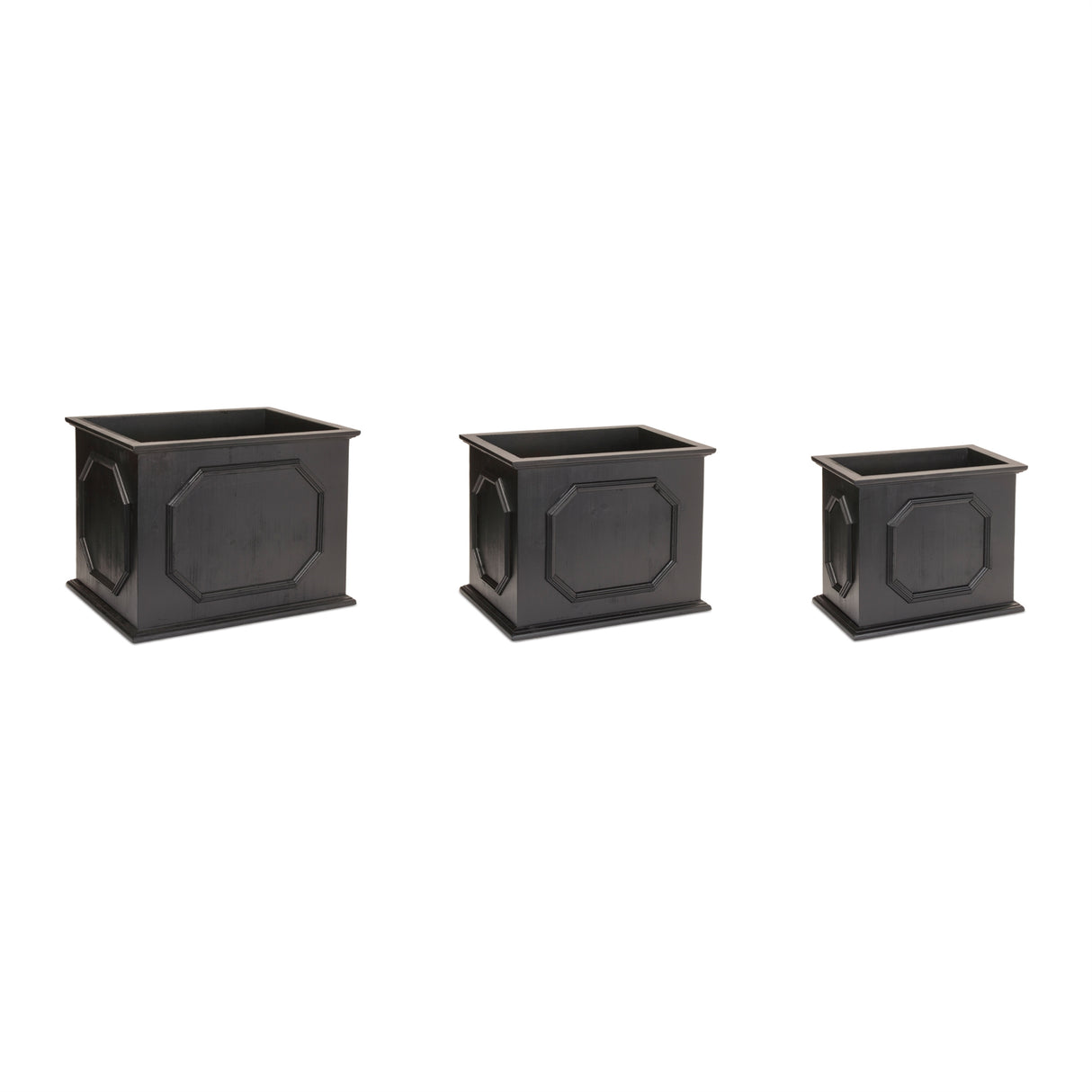 Wooden Box Planter (Set of 3)