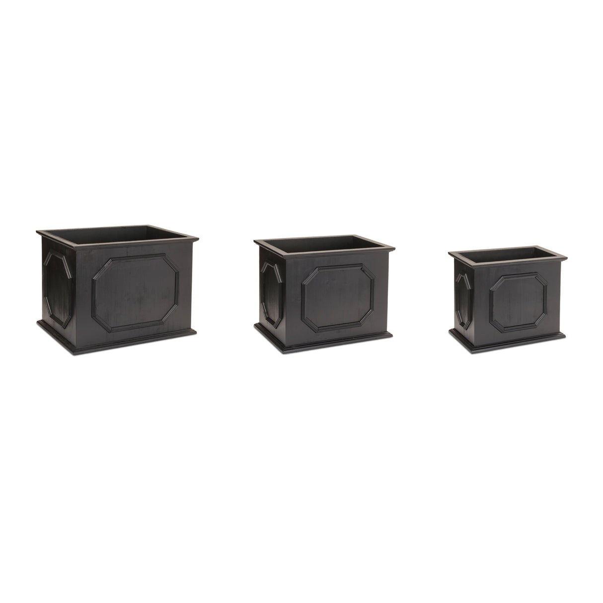 Wooden Box Planter (Set of 3)
