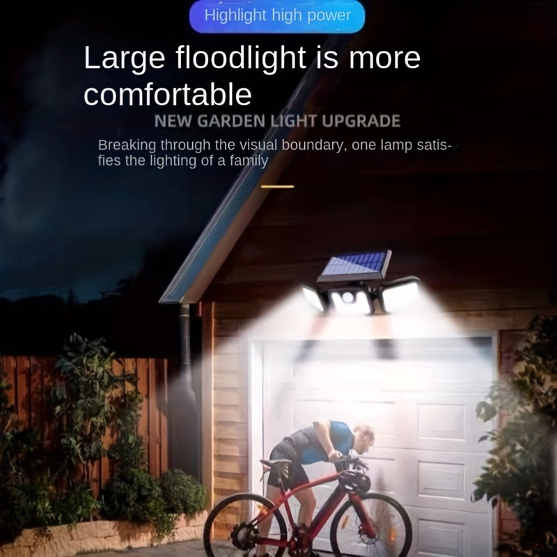 Solar Motion Sensor Lights Outdoor – 3000LM Waterproof LED Security Floodlights
