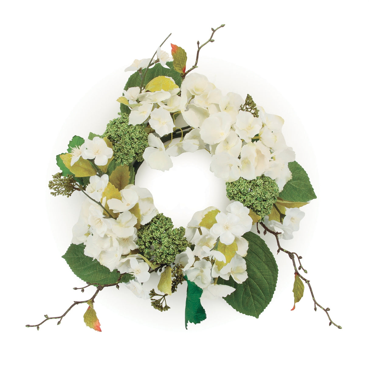 Hydrangea Floral Candle Ring (Set of 2)