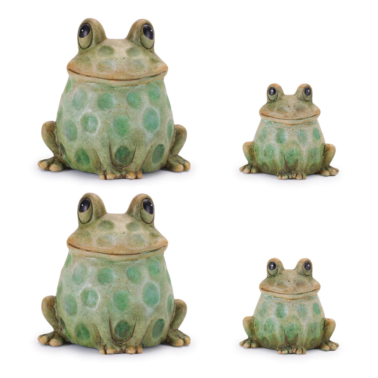 Terra-Cotta-Sitting-Garden-Frog-(Set-of-4)-Garden-Decor