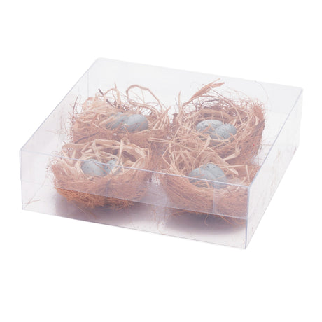 Twig-bird-nest-with-eggs-and-raffia-(set-of-8)-Decorative-Objects
