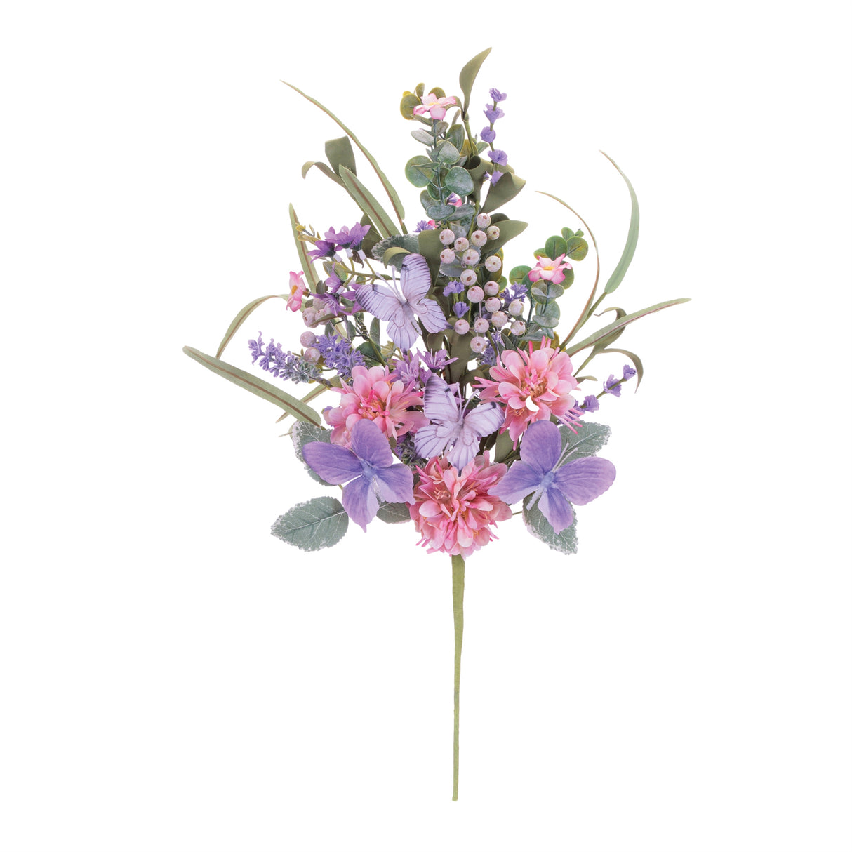 Mixed floral and butterfly bush (set of 2)