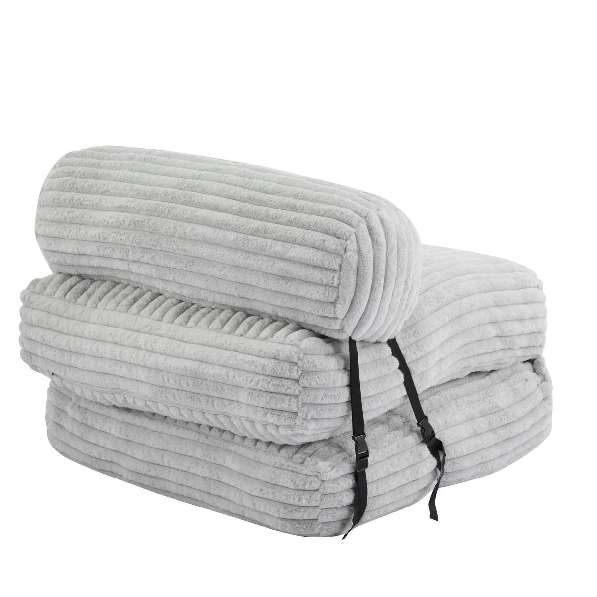 Latina - Indoor Foldbable Bean Bag Lounge Chair - Light Gray