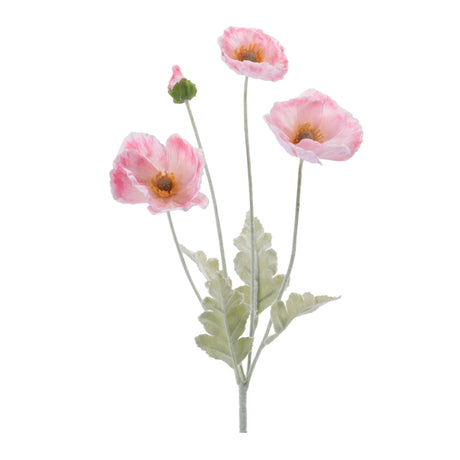 Poppy-floral-spray-(set-of-6)-Artificial-Flowering-Plants