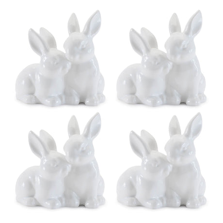 Ceramic-Mini-Garden-Bunny-Couple-(Set-of-4)-Garden-Decor