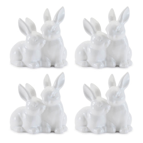 Ceramic-Mini-Garden-Bunny-Couple-(Set-of-4)-Garden-Decor