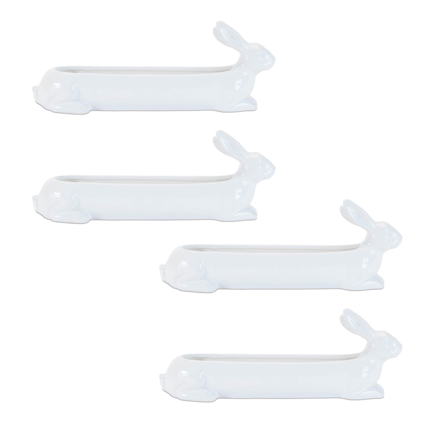 Ceramic Garden Bunny Planter (Set of 4)