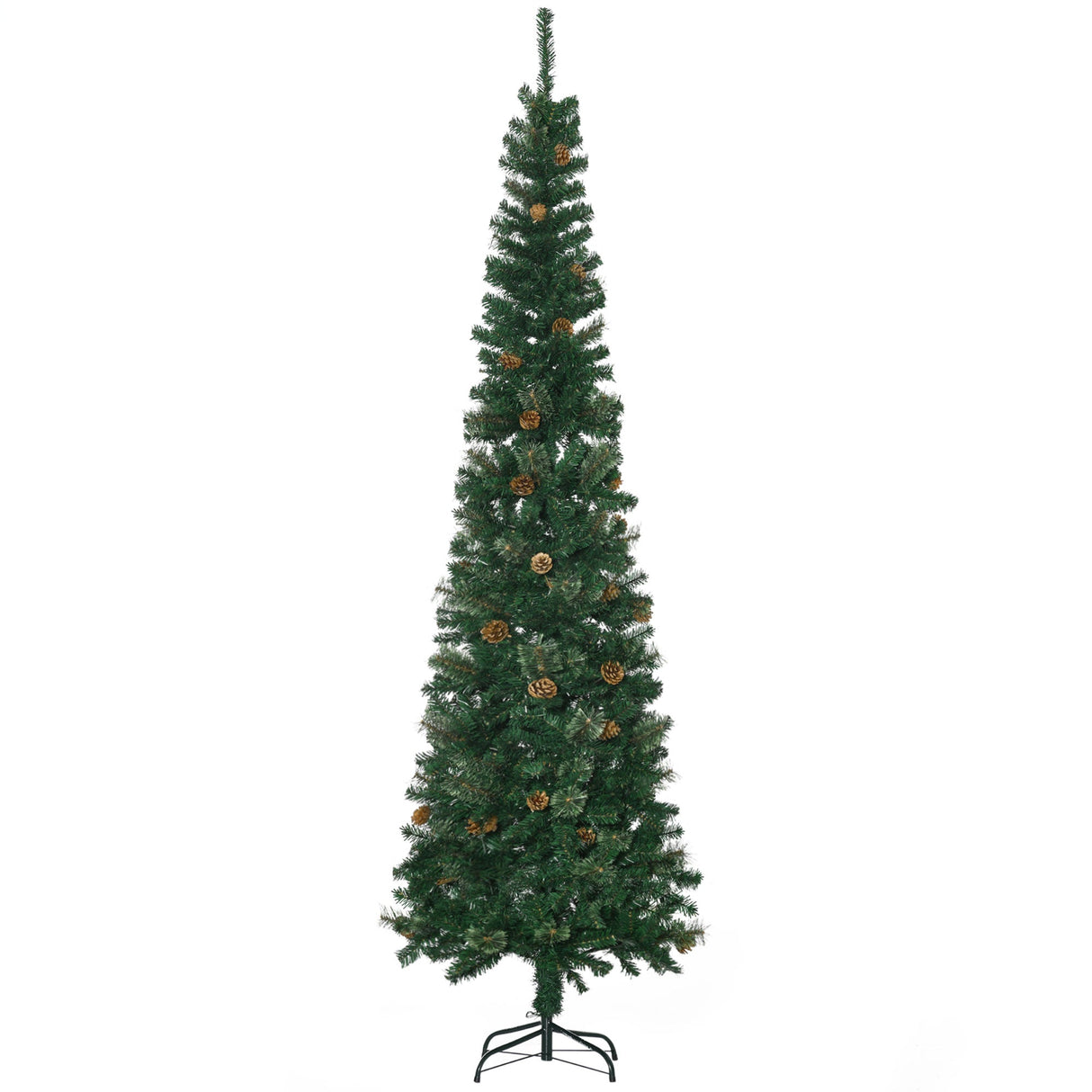 HOMCOM 7.5 Foot Pencil Artificial Christmas Tree
