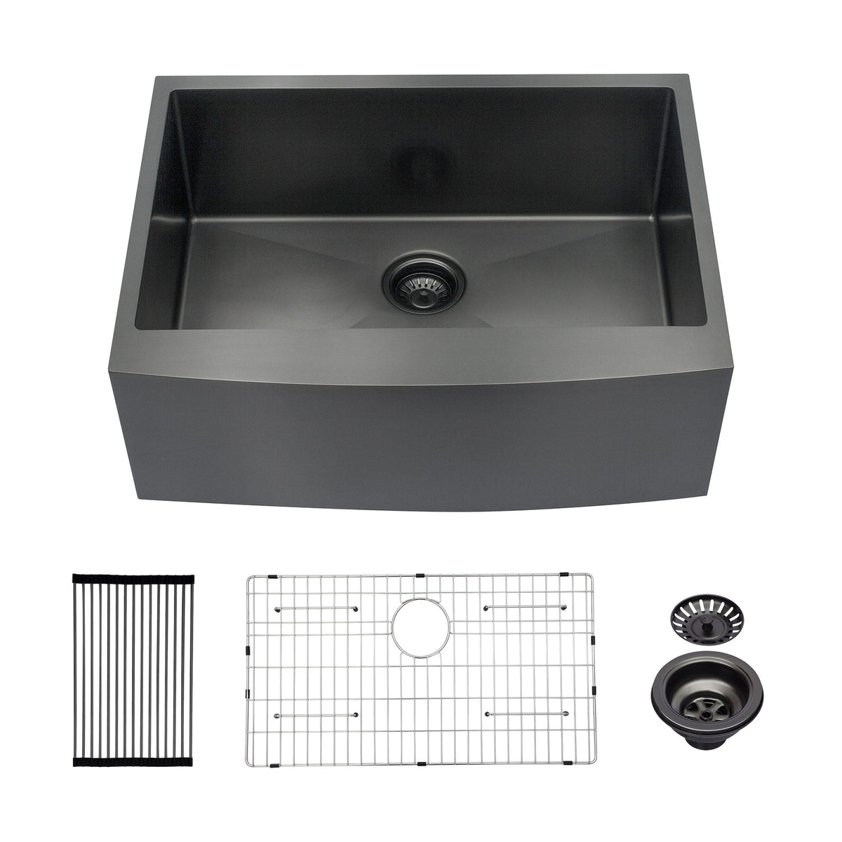 Farmhouse Kitchen Sink, Stainless Steel, Apron Front