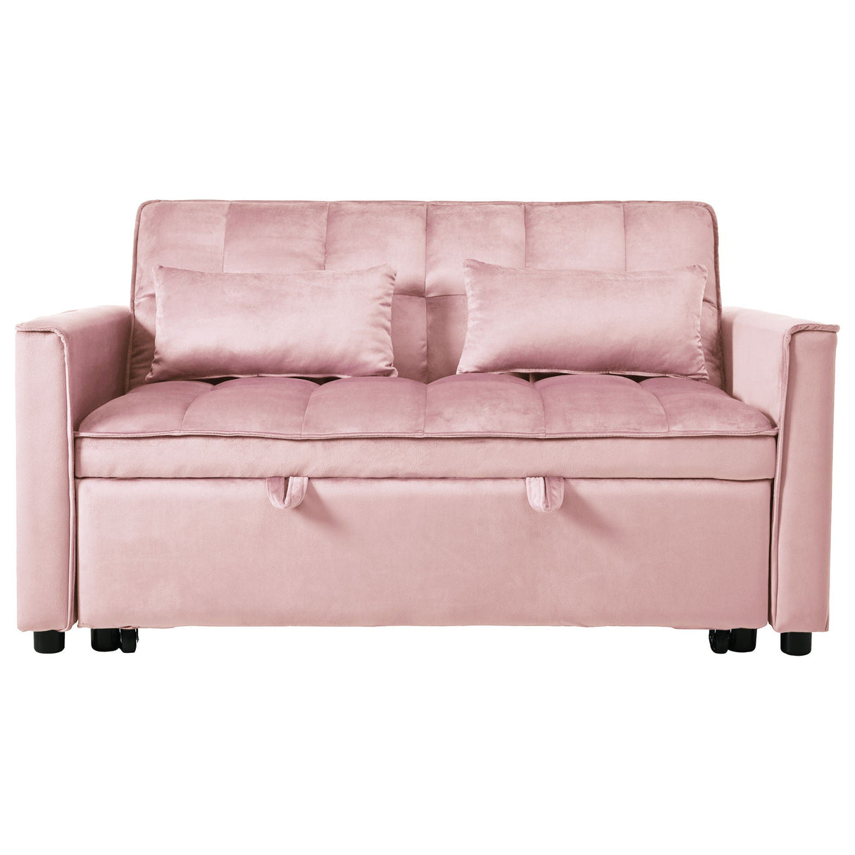 3 In 1 Pull Out Couch Convertible Sofa Bed With Reclining Backrest
