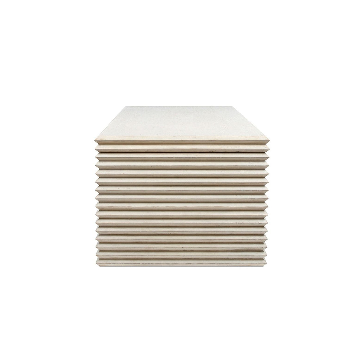 Veda - Geometric Waterfall Dining Table - White