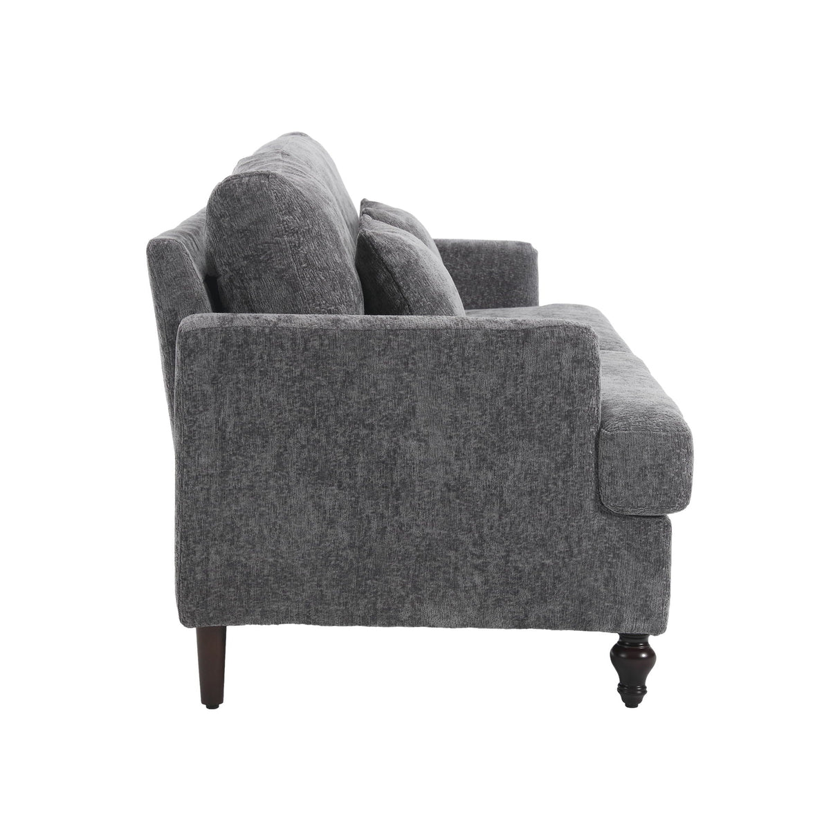 Mid Century Modern Fabric Loveseat Sofa, 2 Seat Upholstered Couch