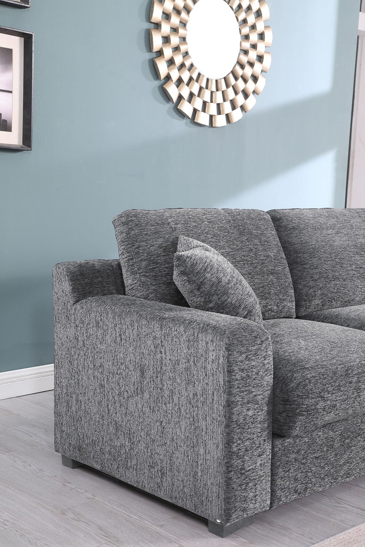 Celine - Fabric Corner Sectional Sofa With Right-Facing Chaise, Cupholders, And Charging Ports