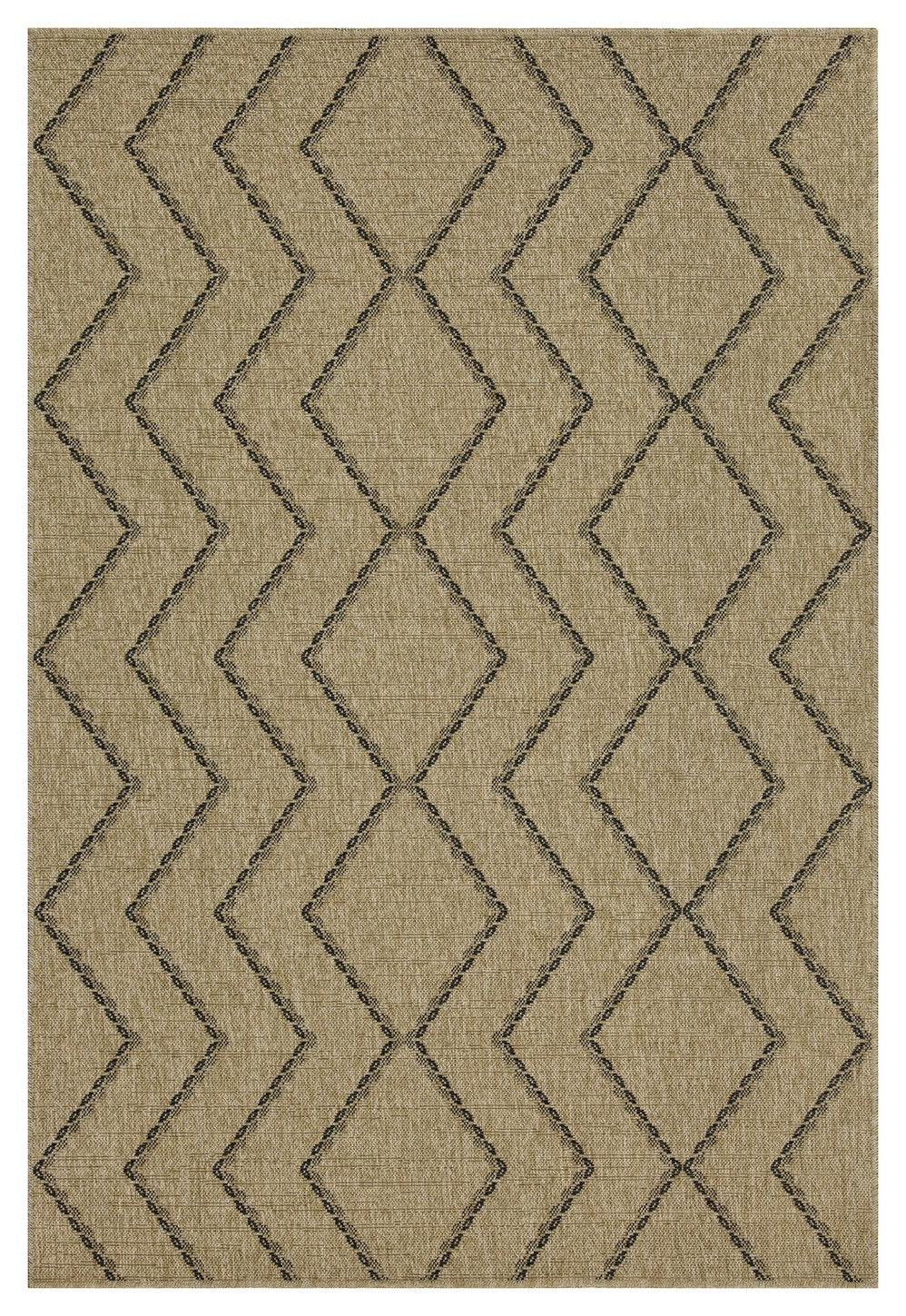 Earth GC_NTL1010 Jute/Black Indoor/Outdoor Area Rug