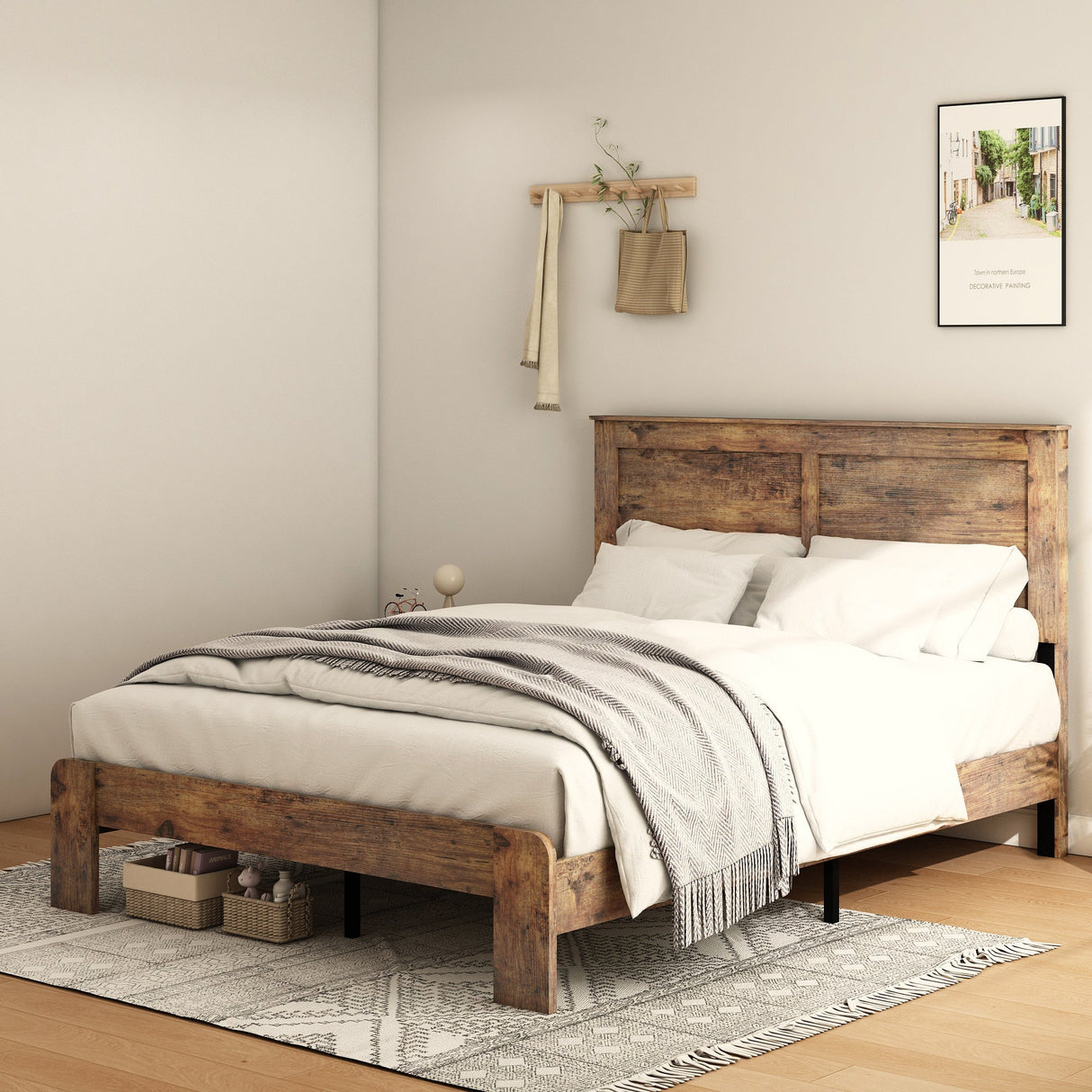King Size Wood Platform Bed Frame