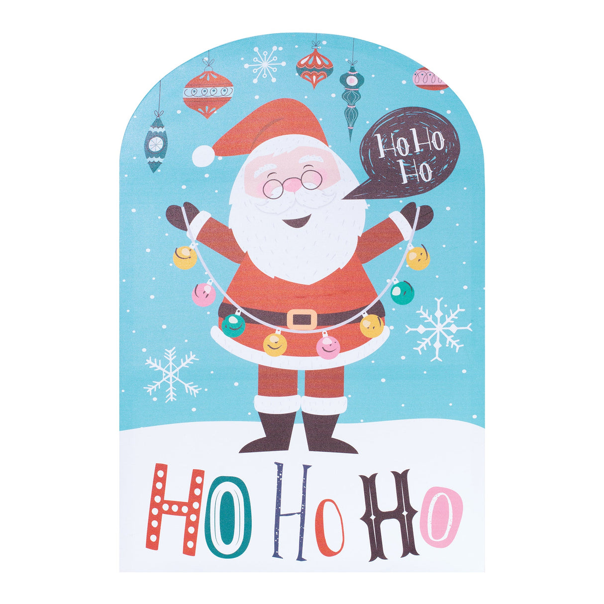 Whimsical Santa Christmas Wall Sign (Set of 2)