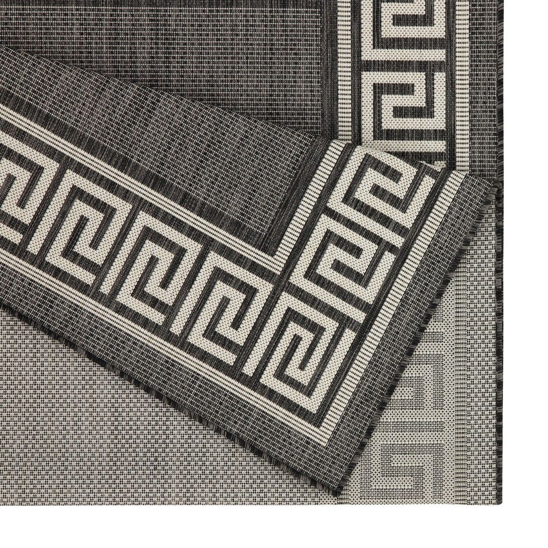 Sunshine - 5'3" X 7'3" Polypropylene Indoor, Outdoor Area Rug - Anthracite