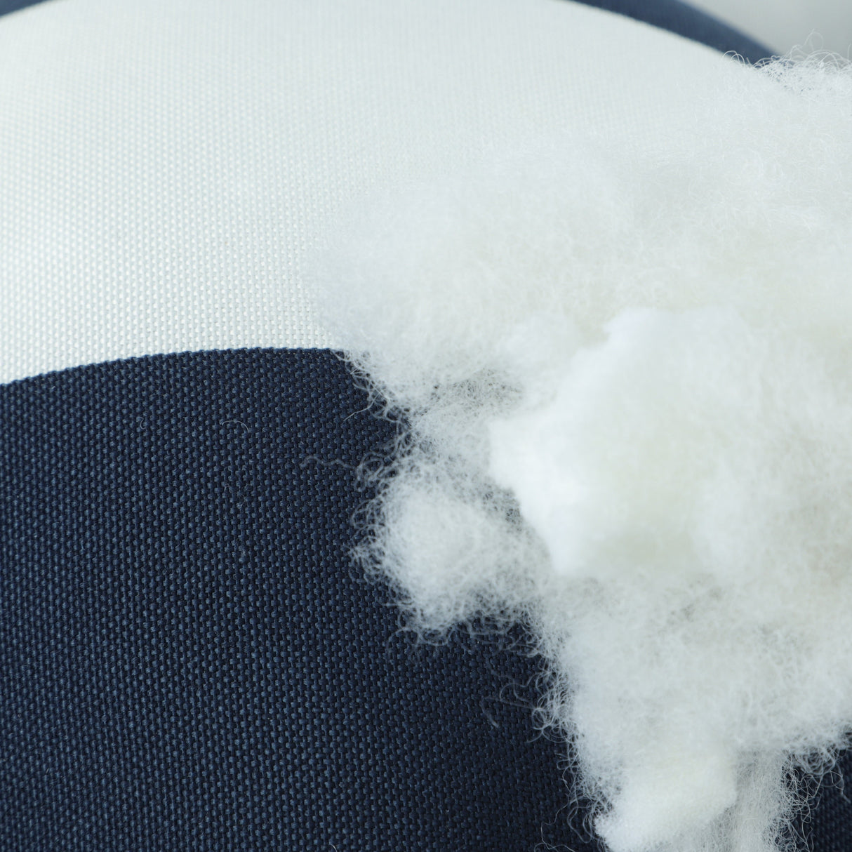 2-Piece High Back Chair Cushion Set, Navy Blue/White