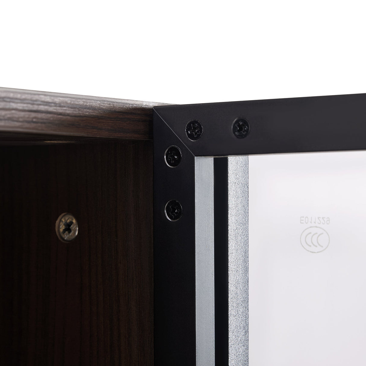 Modern Minimalist 51.2'' Tall Lighted Display Cabinet with Tempered Glass