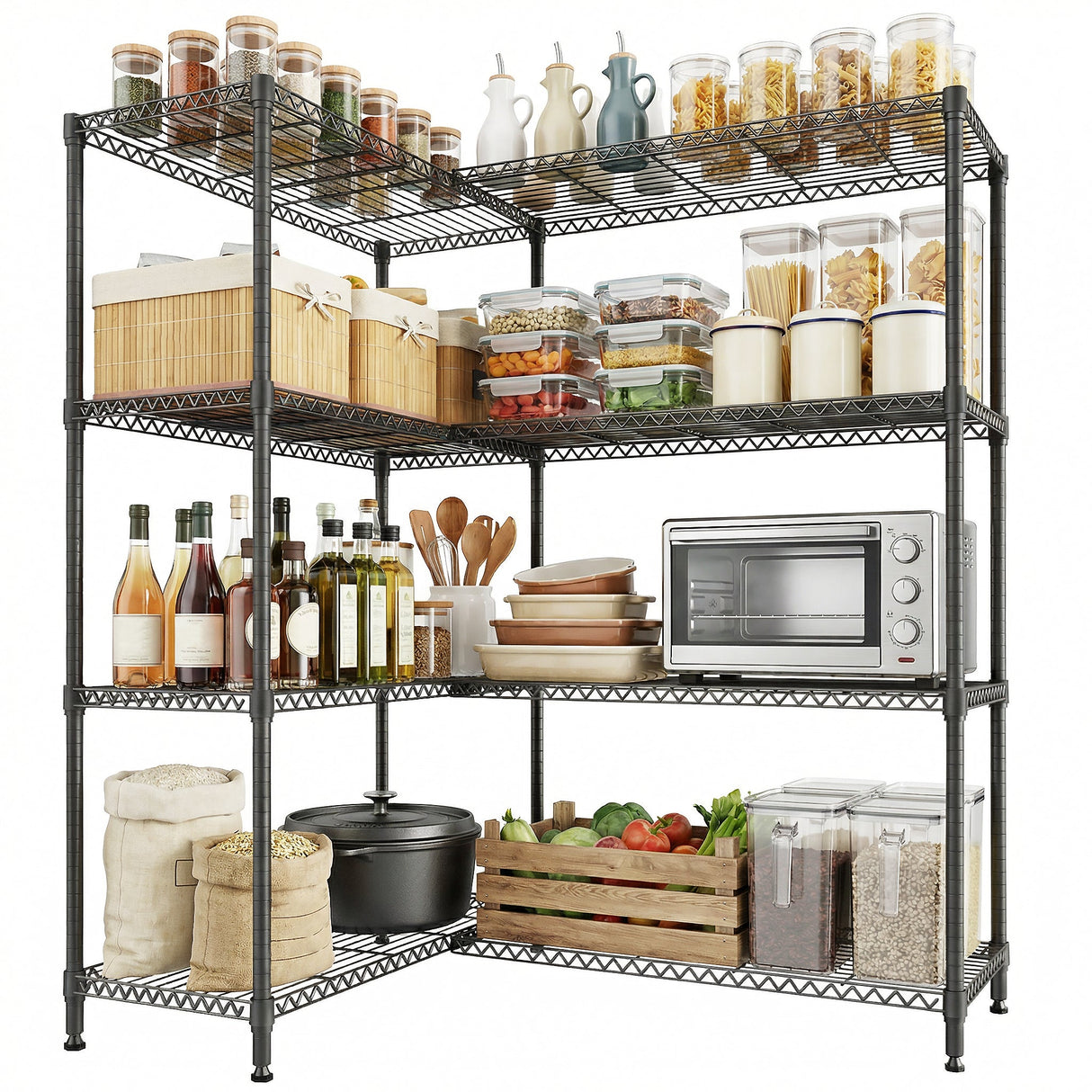 4 Tiers Metal Storage Shelves