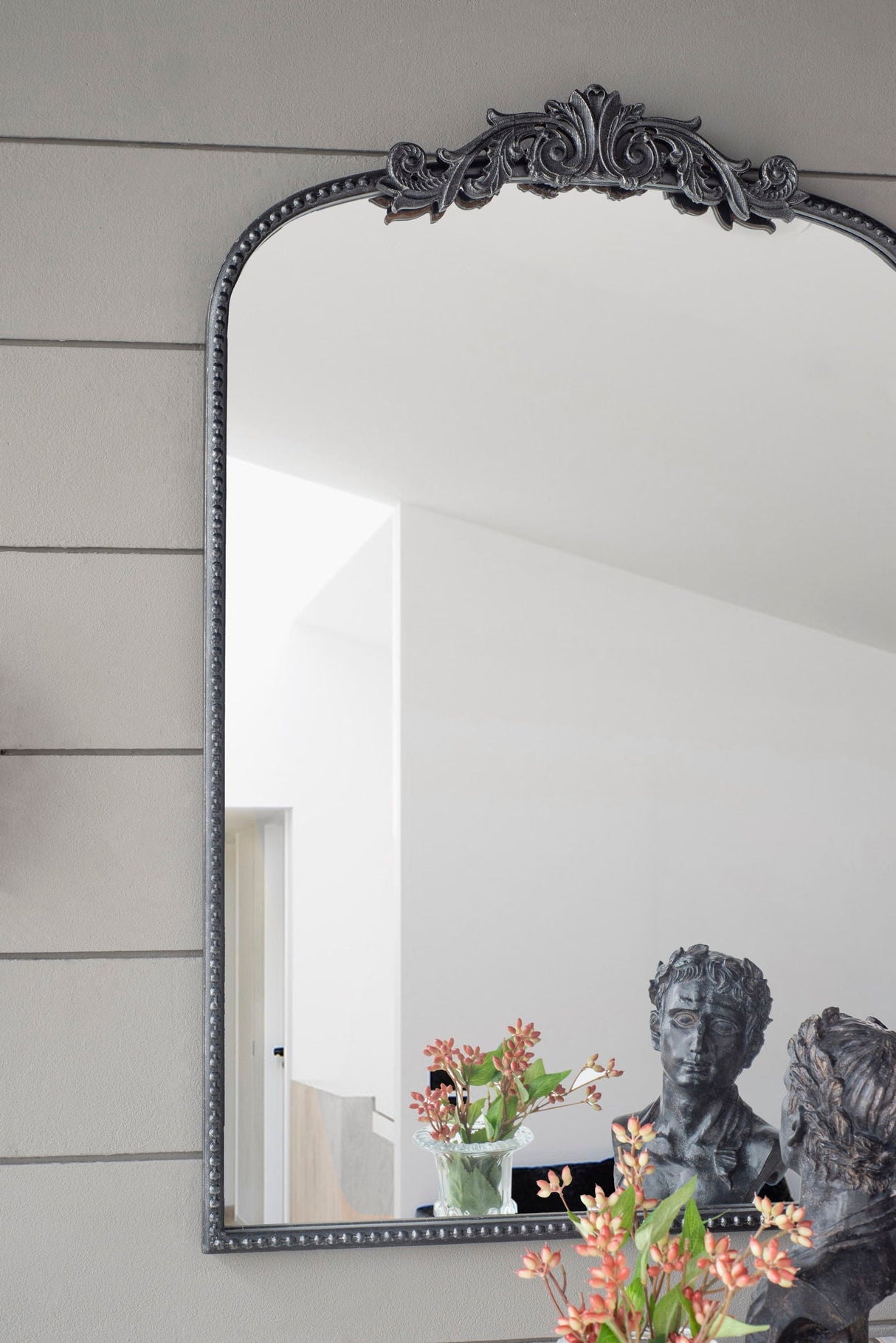 Arch Mirror, Baroque Inspired Wall Decor For Bathroom, Bedroom, Living Room