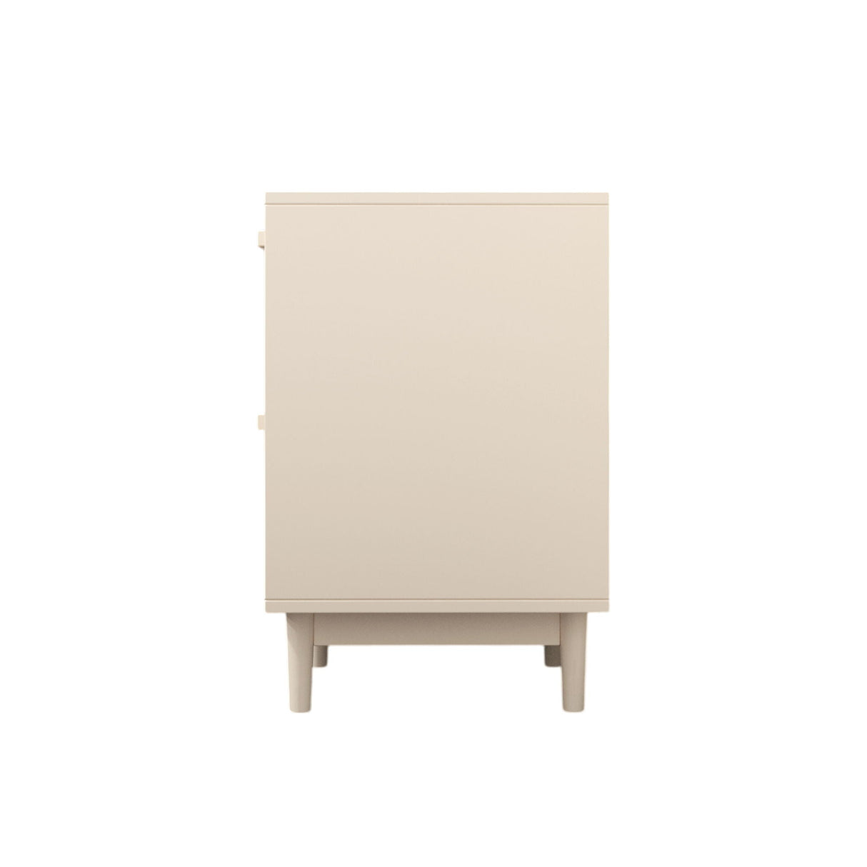 Nightstand With 2 Drawers, Storage Side Table For Bedroom - Antique Natural / Rattan