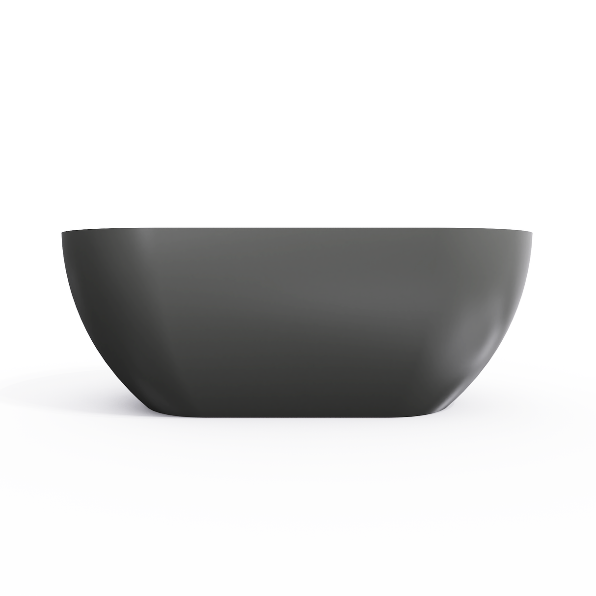 59 Inch Solid Surface Oval Freestanding Bathtub