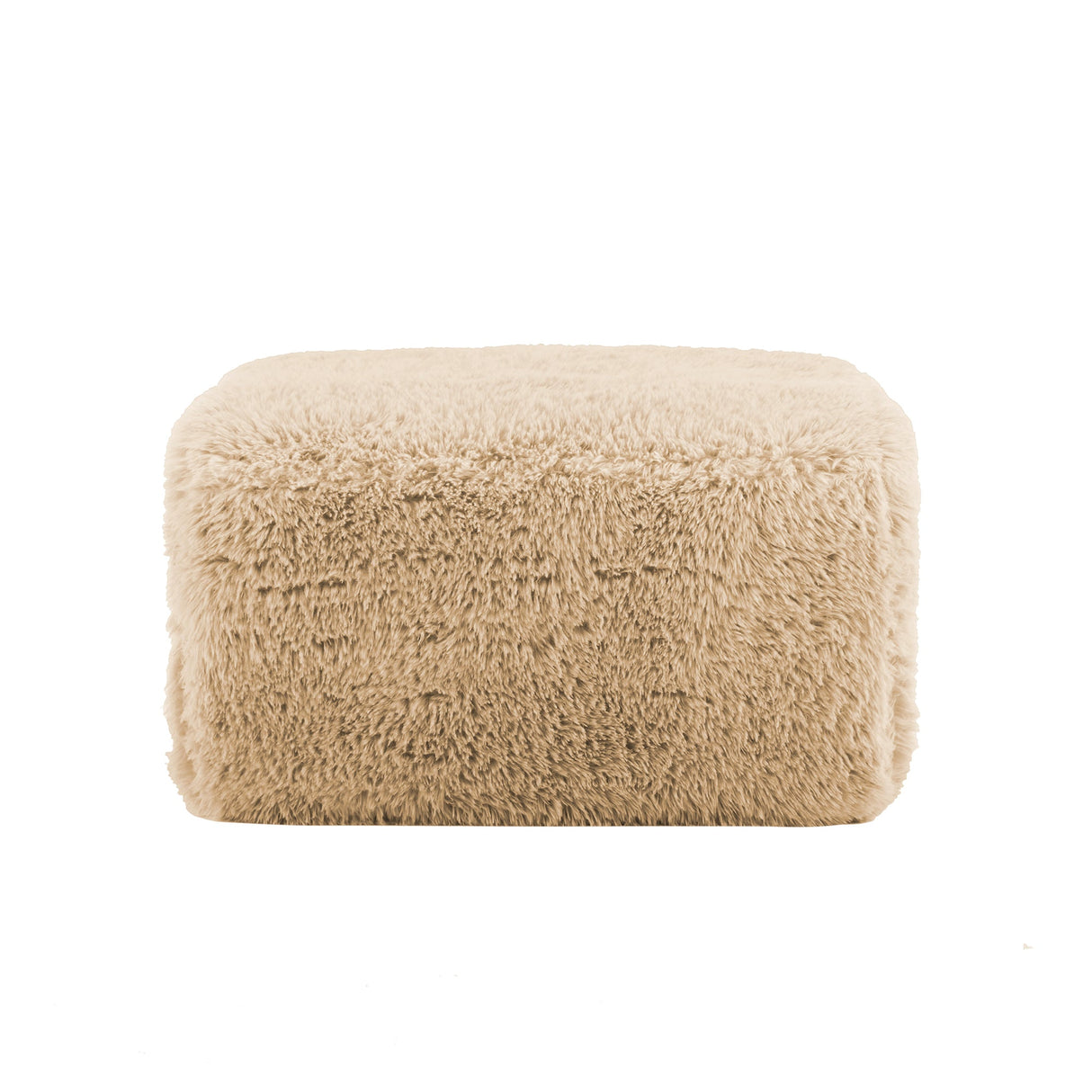 Aviana Ottoman Plush Fabric - Light Khaki