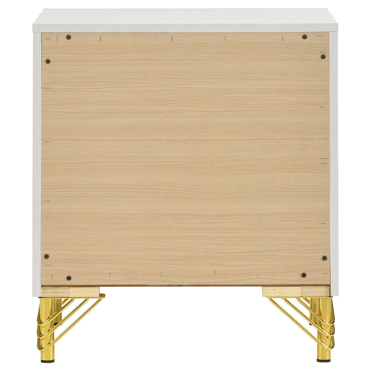 Chesney - 2 Drawer Nightstand With Trim, Bedroom Side Table - White