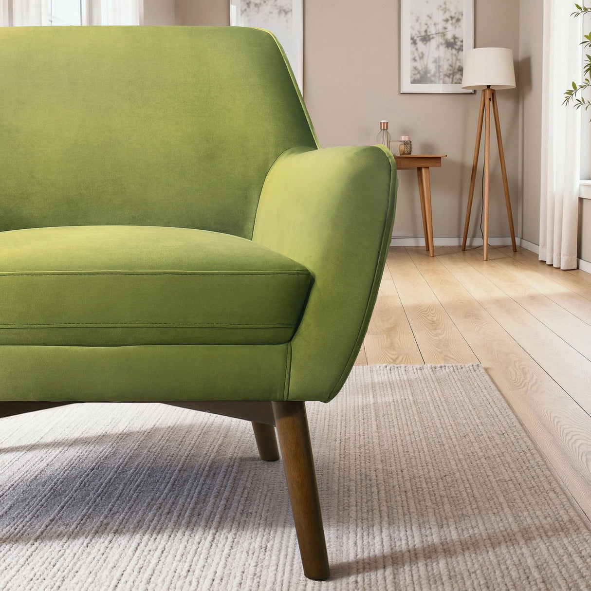 Panom Pistacho Velvet Accent Chair
