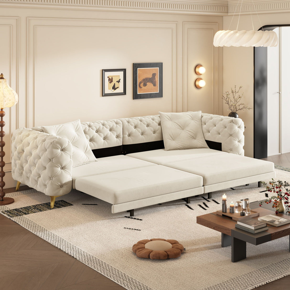 3-In-1 Convertible Sleeper Sofa