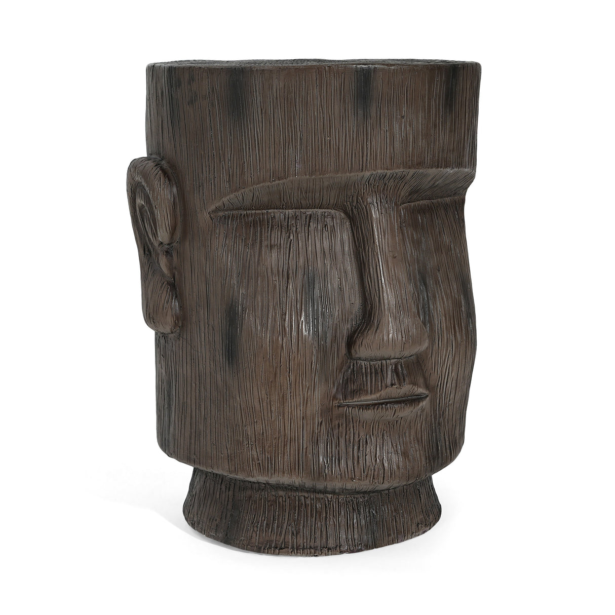 Outdoor Side Table - Easter Island Moai Statue Pedestal