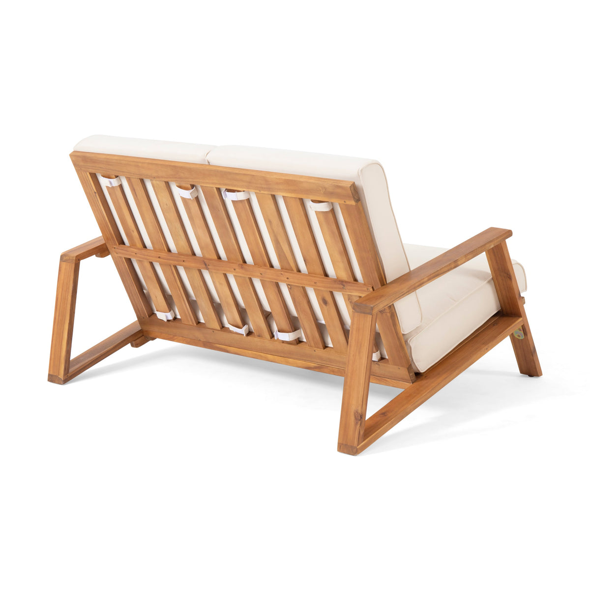 Paloma Loveseat and Coffee Table with Weather-Resistant Cushions - Acacia Wood