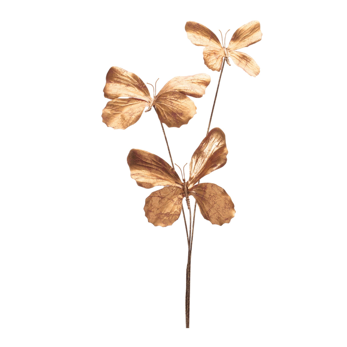 Metallic Butterfly Spray (Set of 6); Gold