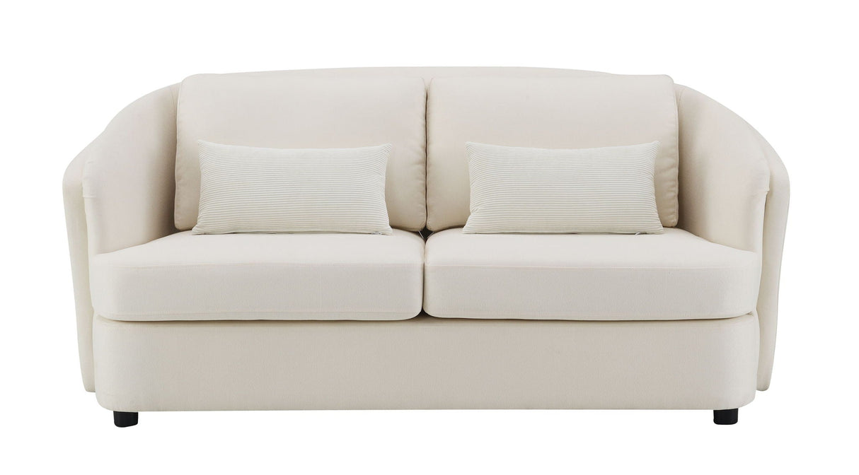 Mariko - 3 Piece Living Room Set Sofa Loveseat Chair - Beige