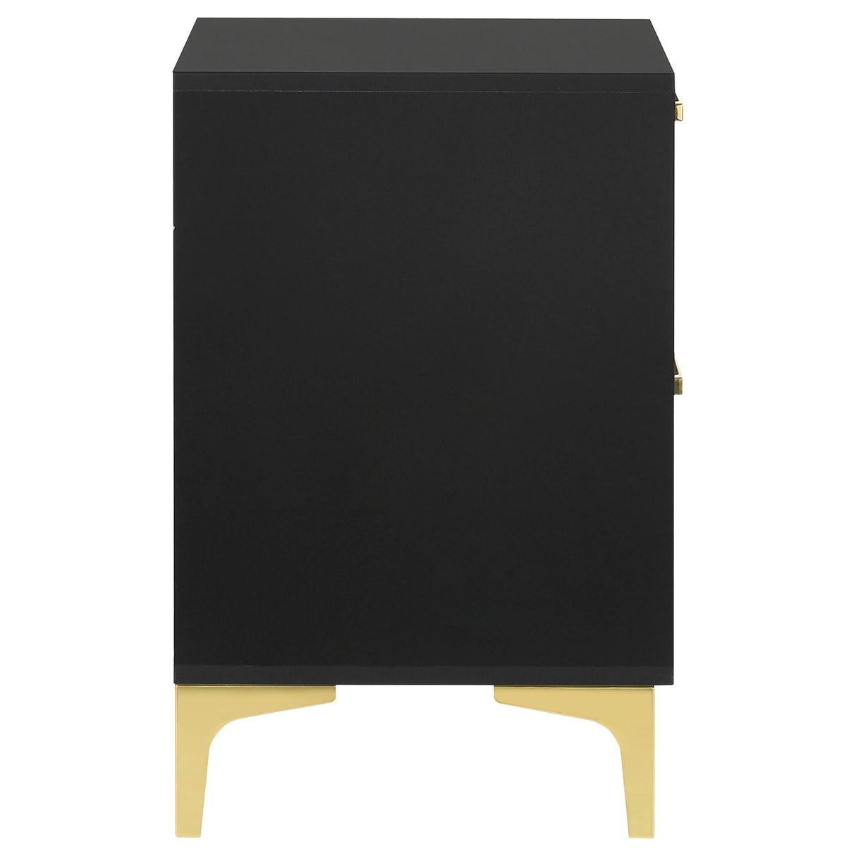 2 Drawer Rectangular Nightstand - Black