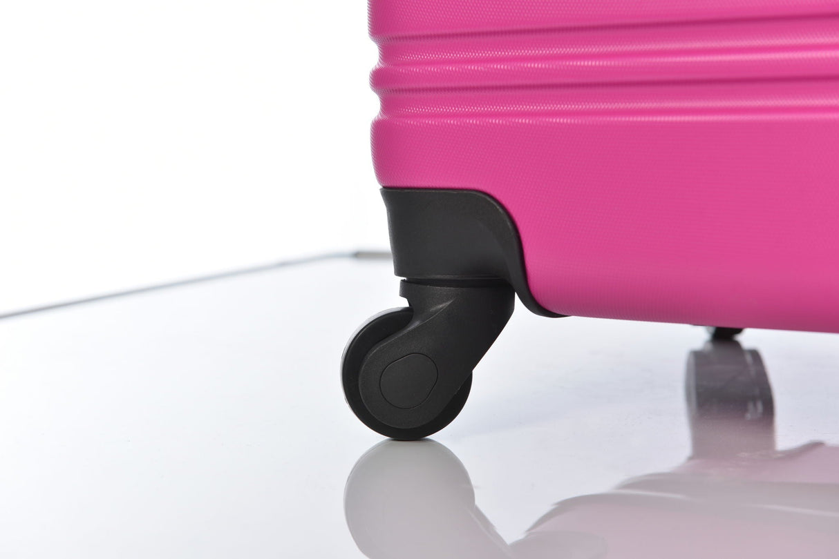 Hardshell Luggage Sets 2 Pieces + Bag Spinner Suitcase With TSA Lock Lightweight 20" / 28" - Pink