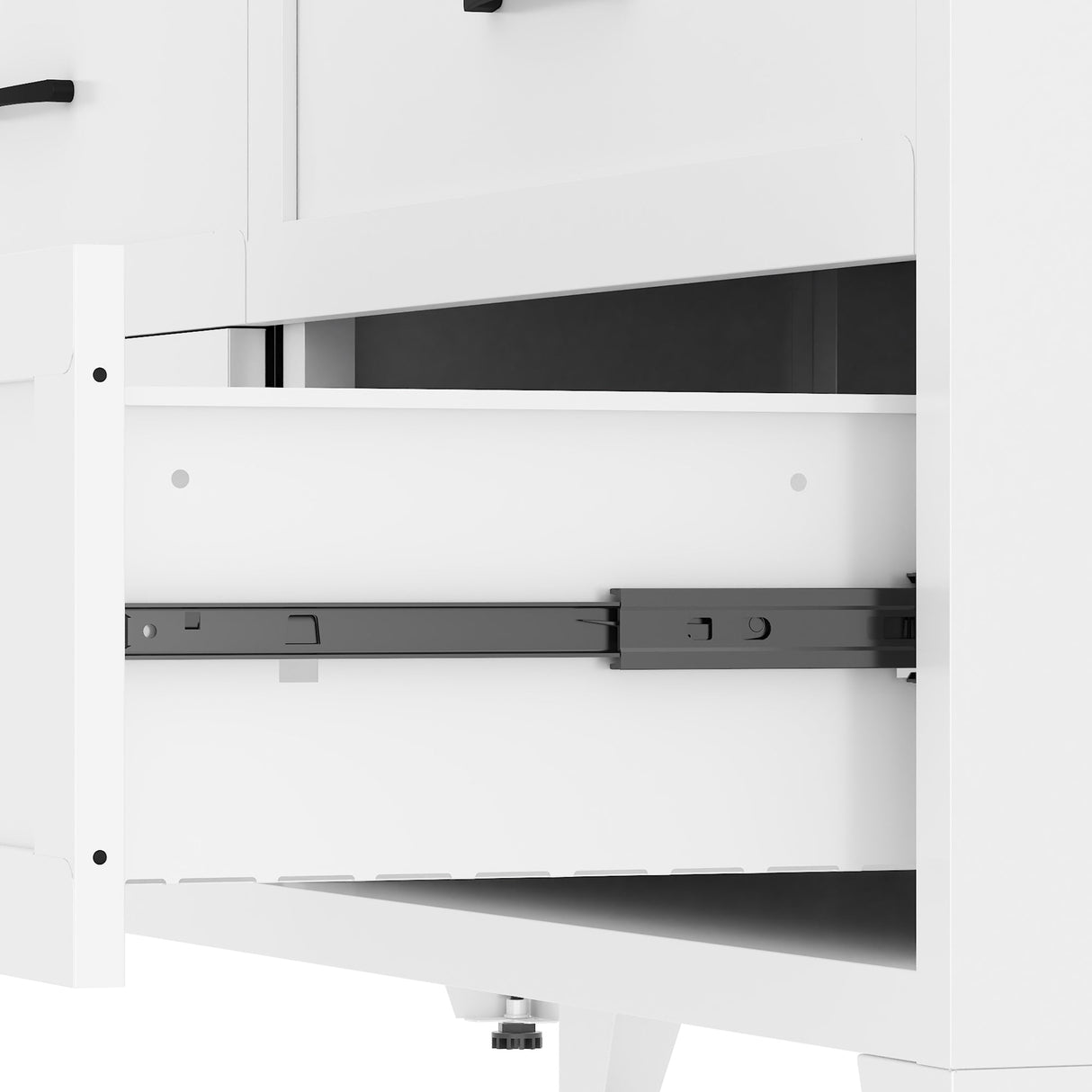 9 Drawer Dresser for Bedroom, Metal Profile Chest of Drawers, White Bedroom Dresser with Storage Drawers for Closet, Hallway, Entryway, Steel Furniture with Quiet-Glide Rails, Easy-Clean & Scratch