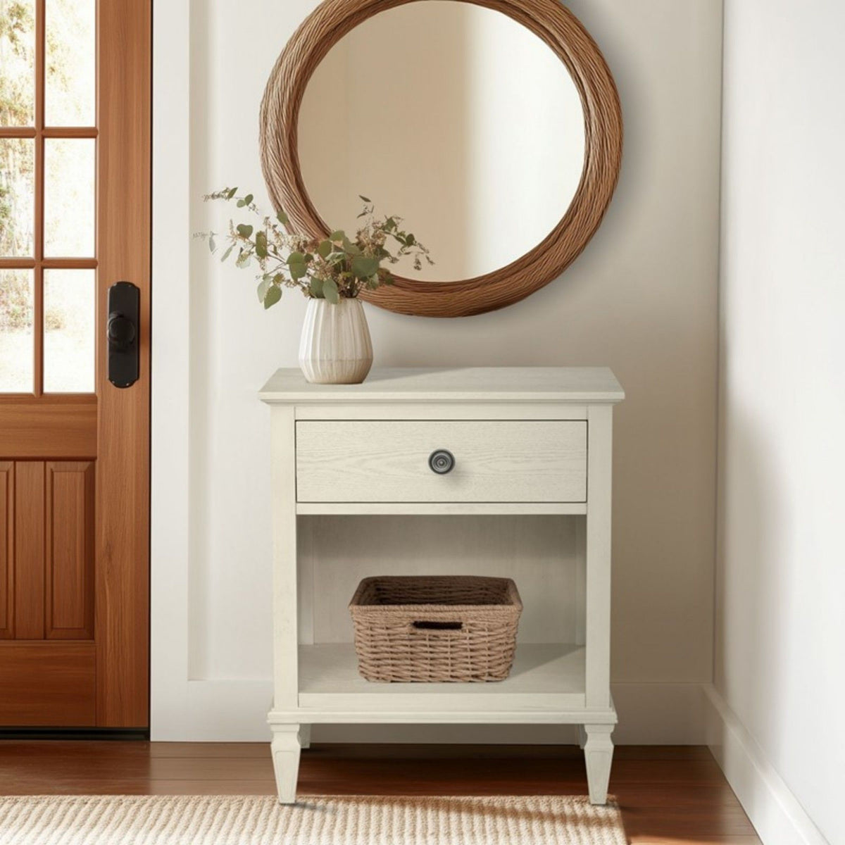 Victoria Nightstand with Open Storage - French Design - Multiple Colors