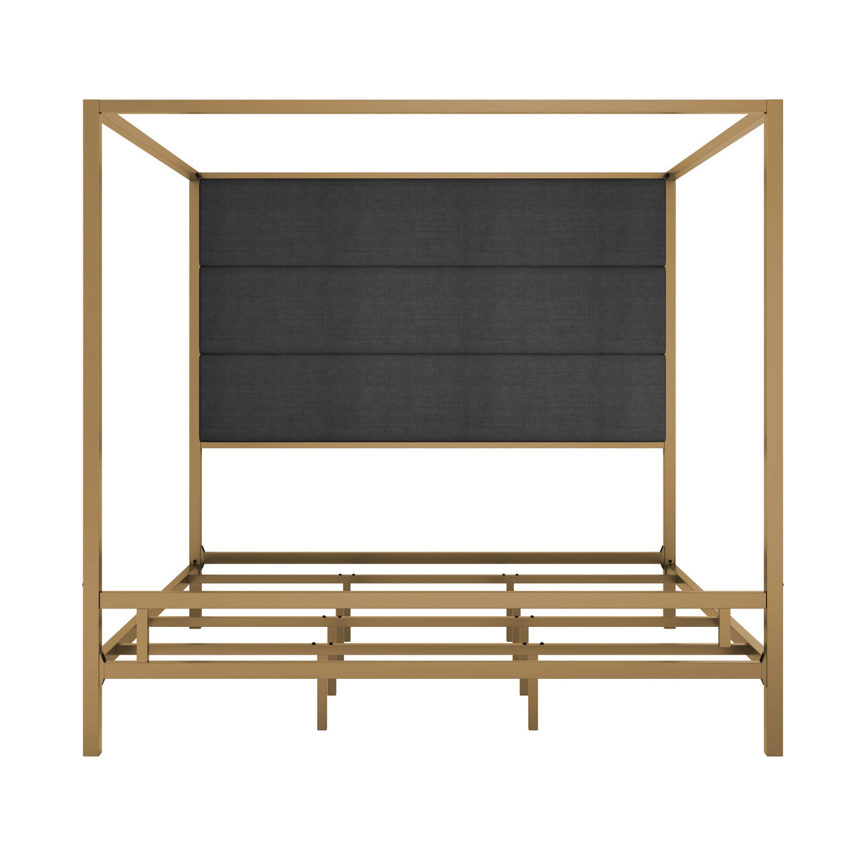 Modern Gold Metal Canopy Bed