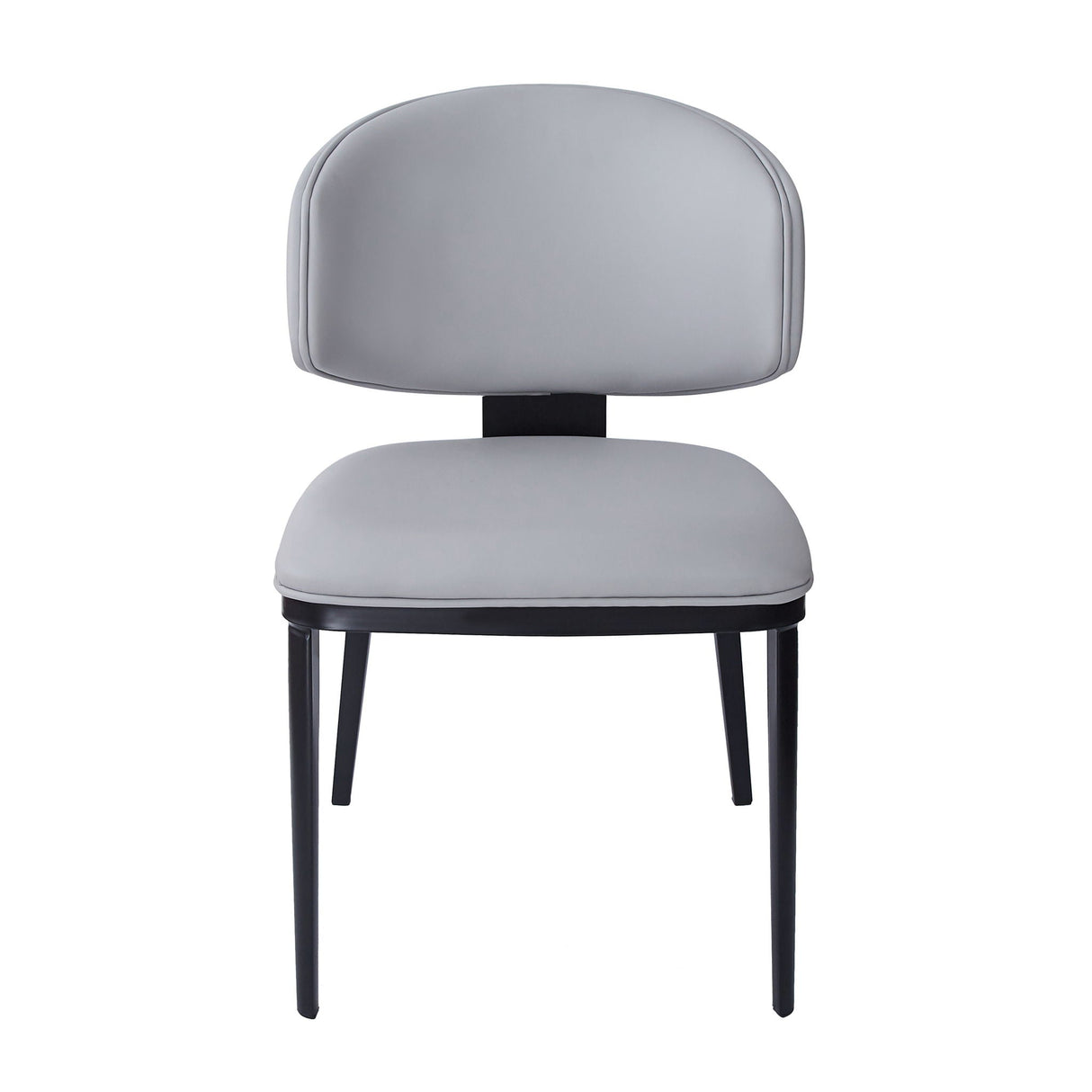 5 Pieces Modern Faux Leather And Metal Dining Set
