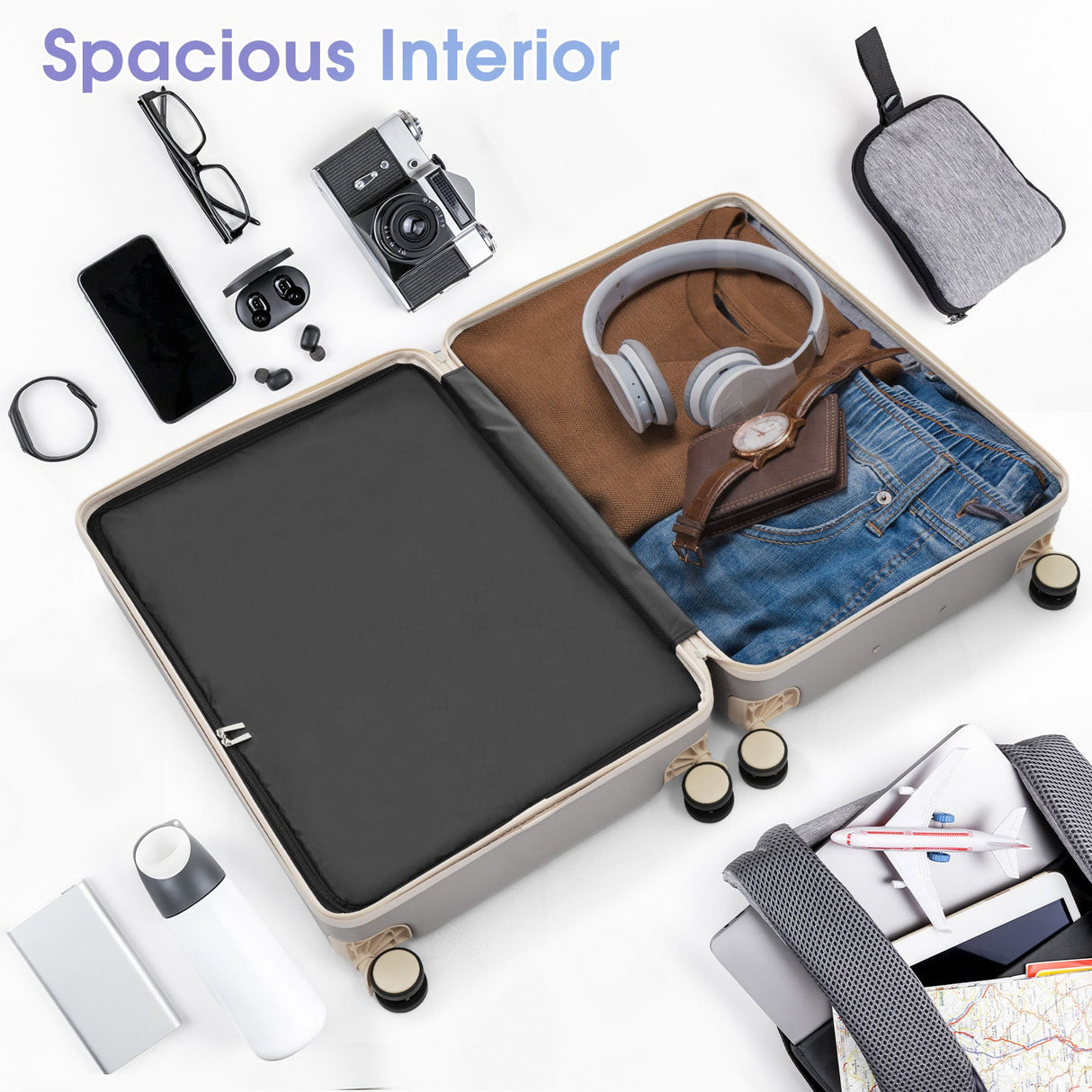 3 Piece Lightweight ABS Luggage Set