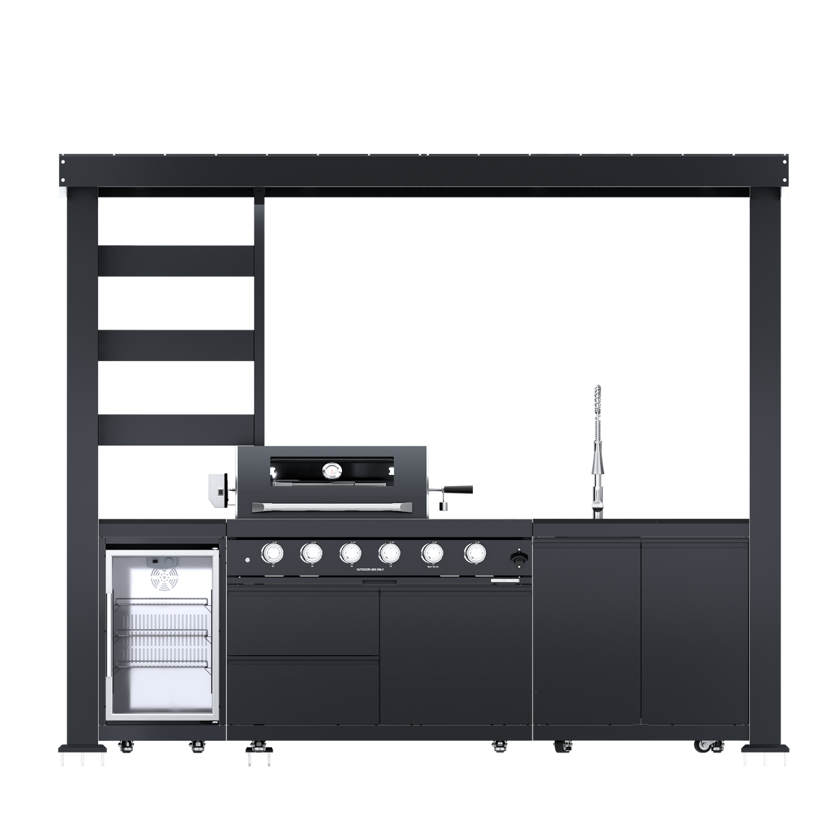 110-Inch Deluxe Stainless Steel Gas Outdoor Kitchen Grill