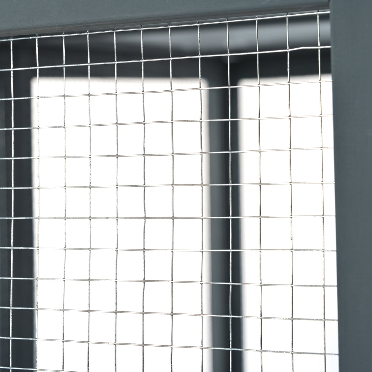 Grey Pine Wood Outdoor Cat House with Shelves and Weather Protection