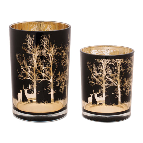Mossy-Oak-Deer-Candle-Holder-(Set-of-2)-Candle-Holders