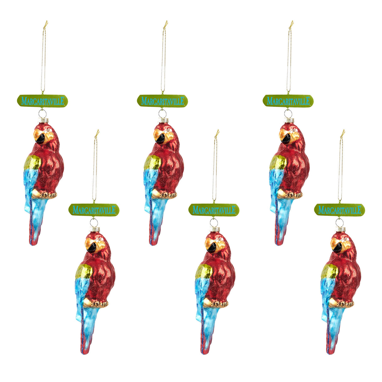 Margaritaville Parrot Ornament (Set of 6)